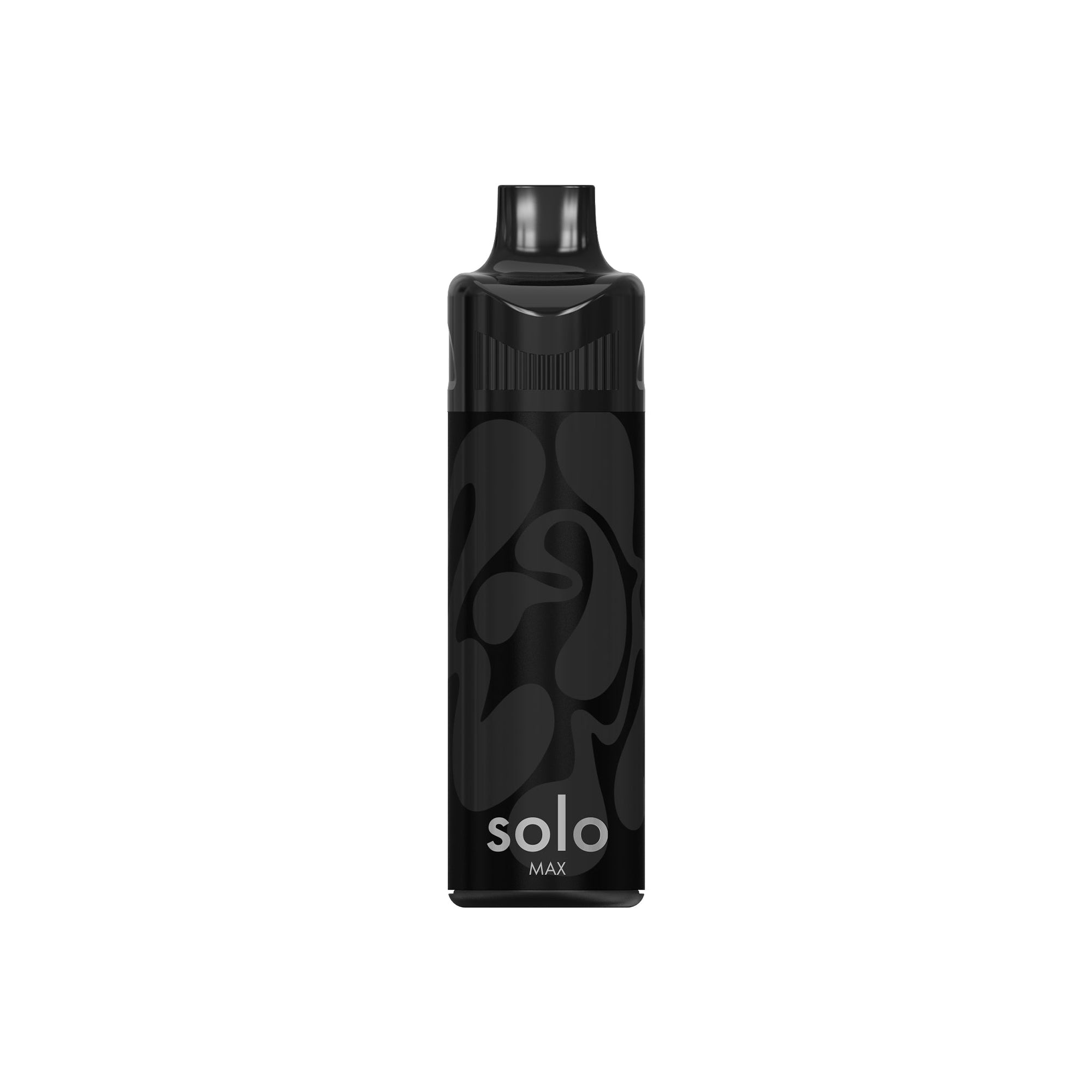 solo MAX Pod Vape Device in Black featuring solo Branding in Matte Black and Matching Pod